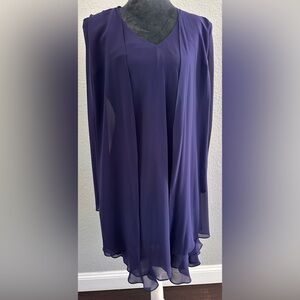 Jones New York Deep Purple Chiffon Dress - Like new!
Size 10 petite